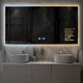 Specchio LED Rettangolare | Pulsanti touch | Funzione anti-appannamento | Temperatura di colore regolabile - Reyze Serie Motivated Modello 2